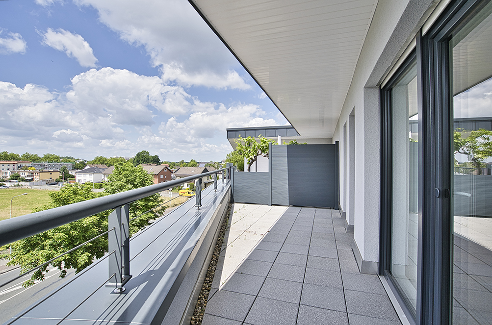 Terrassensicht einer bereits verkauften Penthouse-Wohnung - Ihr Immobilienmakler KRAN IMMO in Paderborn
